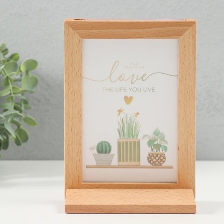 Photo frame wood in 1 photo 10x15 cm "Bierg" 11.5x6x17.5 cm-3