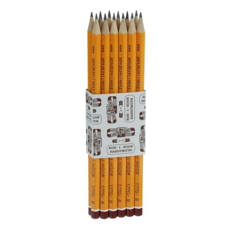 Chernographic pencil Koh-I-Noor 1770 B Black Sun, faceted-2