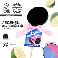 Леденец «Не ори» двухслойный на палочке, вкус: фейхоа 25 г.
