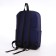 Youth backpack from textiles with a zipper, waterproof, 4 pockets, blue color