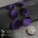 Earrings Assorted "Libero" three discs, purple color in gold