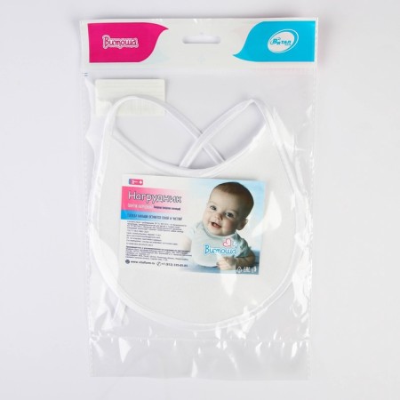 Badion of children 18x18 cm., Microfiber with PVC coating "Vitosha", white-5