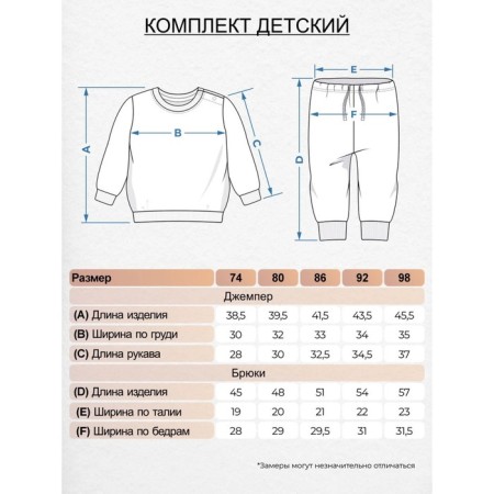 Комплект для девочки (свитшот, брюки), рост 92 см, цвет жёлтый, лавандовый-3