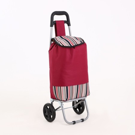 Carrier-house bag on cord, burgundy color