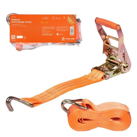 Cargo fastening belt with a ratchet AIRLINE AS-T-08, 12 m, 2 t