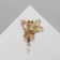 Brooch "Thumbeline", Rainbow color in gold