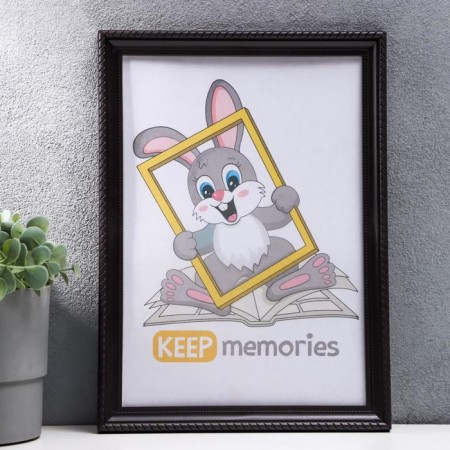 Photo frame plastic L-1 21x30 cm Wenge (plastic screen)