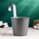 Kashpo hung "bucket Linda" gray, 12x10x13cm