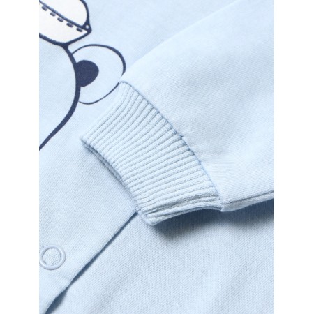 Overalls for a boy with closed legs, blue color, height 68 cm-2
