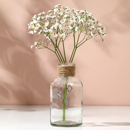 Vase for flowers, transparent, 250 ml.