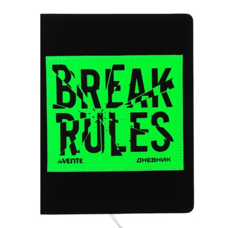 Universal diary for grade 1-11 Break Rules, hard cover, artificial leather, foam rubber, liesse, 80 g/m2