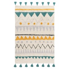 Ковер из хлопка с контрастным этническим орнаментом Ethnic, размер 120x180 см