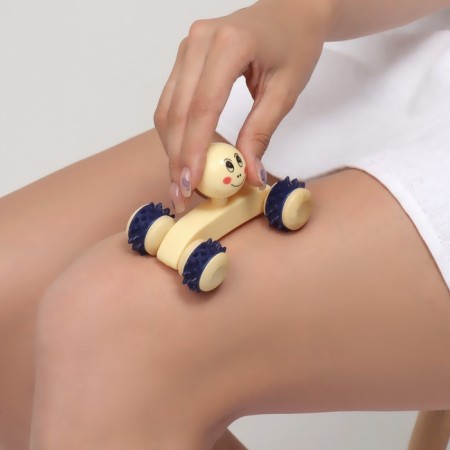 Massage "Muzzle", 10 × 6.5 × 6.5 cm, wooden, 4 wheels, color mix-2
