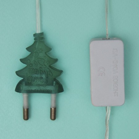 Garland “thread” 5 m with nozzles “Small Snow”, IP20, Transparent Thread, 20 LED, glow of multi (RG/RB), blinking, 220 V-8