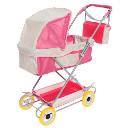 Puppet stroller No. 16, pink color with gray-1