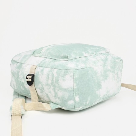 Young backpack from textiles on lightning, 3 pockets, green color-4
