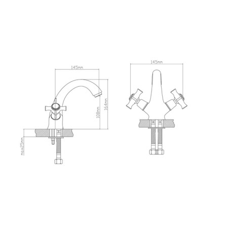 BOOU BA5341-1-B723 shell mixer, two-wound, brass, chrome-4