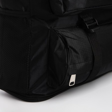 A backpack on a zipper with an increase, 65l, 4 outer pockets, black color-7
