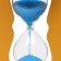 Sanding clock "Bear", souvenir, with a pencil, 13.5 x 13.5 x 10 cm, blue