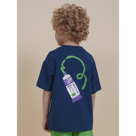 T -shirt for boys, height 146 cm, sea wave color-1