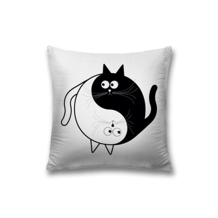 Pillowess decorative "Balance of cats", on a zipper, size 45x45 cm