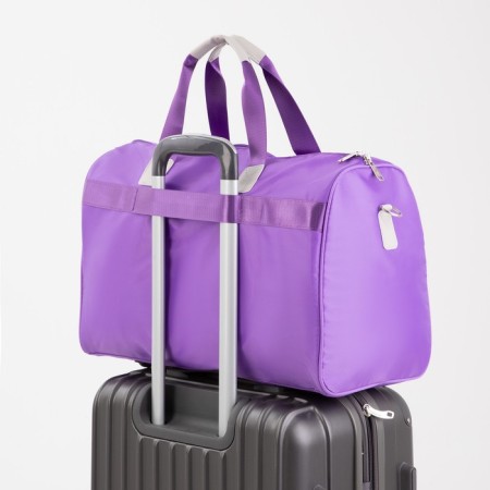 Board Road on Lightning, external pocket, long belt, suitcase holder, lilac color-3