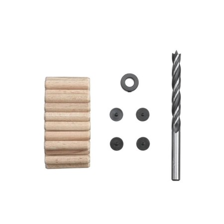A set of kwb doughs, 8x40 mm, wood drill, markers, limiter, 25 pcs.
