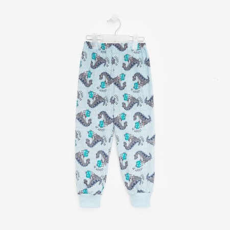 Pajamas for a boy, blue color, height 122 cm-7