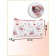 Cosmetic bag with lightning, white/red color