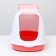 Closed toilet with a scoop, 47 x 40 x 39 cm, white-pink