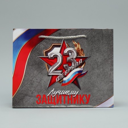 Gift package laminated, packaging, “best defender”, MS 23 x 18 x 8 cm-2