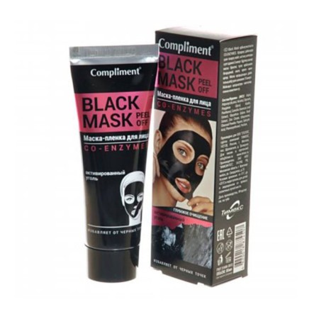 Compliment Black Mask Face Mask with Co-Enzymes, 80 ml