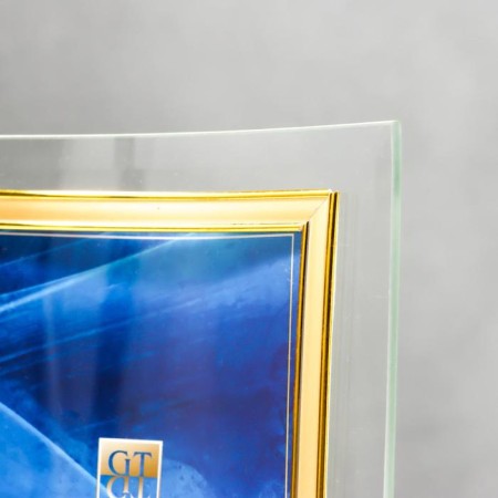 Photo frame Double glass "GT 204/-g" 10x15 cm, vertical, gold-2