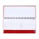 Planning dated 2025, Attomex. Arkona, 64 sheets, a solid cover of boumvinyl with foam rubber, block 70 g/m2, red, 294 x 142mm