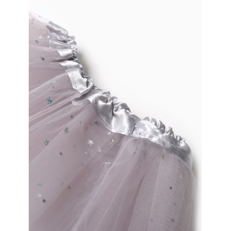 Children's skirt kaftan "stars" gray, length 17 cm-5