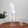 A bottle with a brush for washing, with a dispenser, 150 ml, white/transparent color