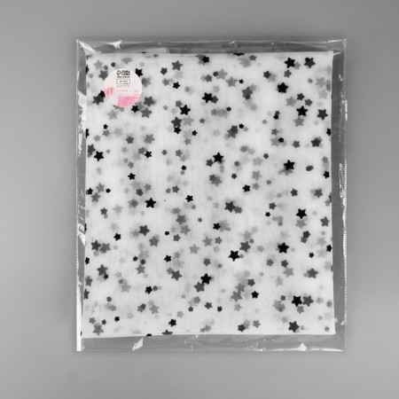 Glass with Flac "Stars", 150 cm, 1 ± 0.2 m, white color-3