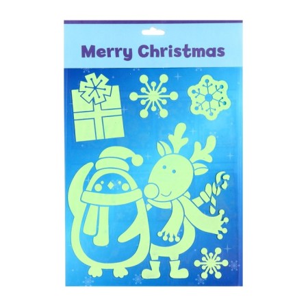 Stickers on the windows "New Year" deer, penguin, 28 x 19 cm-4