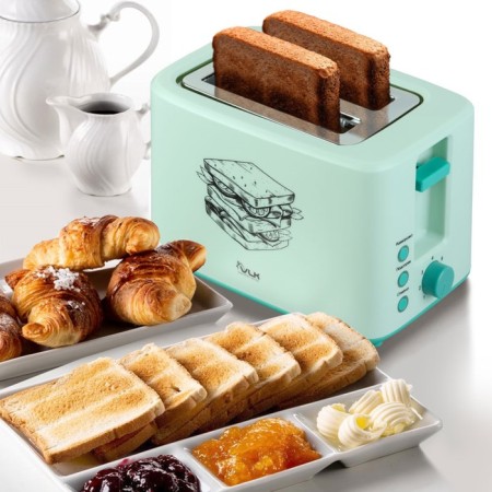 Toster VLK Palermo 102, 800 watts, 7 fry modes, 2 toasts, green-3