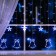 Garland "fringe" 2.4 × 0.9 m with nozzles "bells", IP20, transparent thread, 138 LED, glow white, 8 modes, 220 V