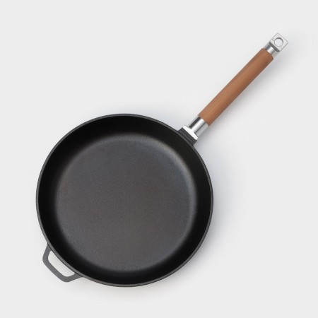 Cast iron pan Wild Kitchen, D = 26 cm, shoulder blade and sponge in the kit-3