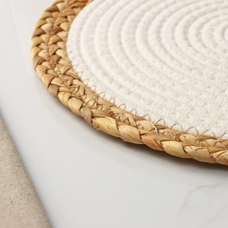 Serving napkin on the table "Meg", 30 × 30 cm, white color-3
