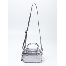 Women's bag, 20*9*12, lightning departure, belt lengths, silver