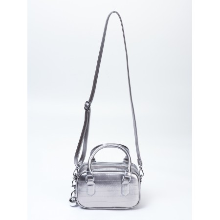 Women's bag, 20*9*12, lightning departure, belt lengths, silver