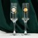 A set of champagne glasses “Bride and Bride”, 2 pieces, 200 ml, type of drawing: Decol