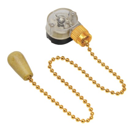 A switch for a wall lamp with a wooden tip "Gold", individual packaging