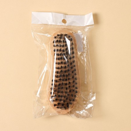 Wooden clothing brush Ladoom, 13 × 5 × 3 cm, artificial pile, 130 bundles-5