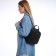 Women's backpack city, Textura, black color