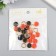 Buttons plastic for creativity on the leg "with pearl" color mix set 30 pcs 1.2x1.2 cm 94135