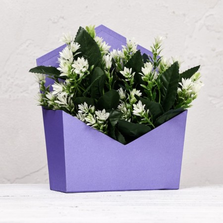 Trapection envelope is monophonic, purple 19.5x 23 x 8 cm-2